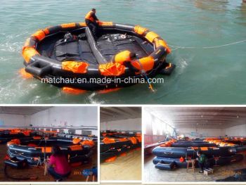 100 Persons Open Reversible Inflatable Life Raft Solas Life Raft Fitting Equipment a Pack or B Pack HS Code 89071000 Origin Jiangsu, China - Zhenjiang Matchau Marine Equipment Co., Ltd. - China