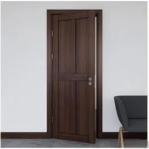 Quality Luxury House Bedroom Doors Frame Single Panel Solid Soundproof Modern Simple Design HDF Interior Room Wood Wooden Door - Chongqing Xinyuanlin Trading Co., Ltd. - China