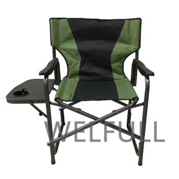 Folding Camping Chair with Side Table Portable Outdoor Director Chairs Heavy Duty Quad Support 330 Lbs - Welfull Group Co., Ltd. - China