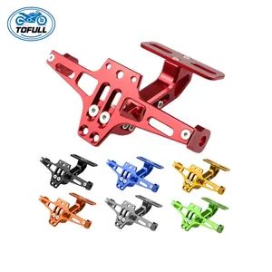 Motorcycle Modification Accessories Adjustable Rear CNC Aluminum License Plate Frame - Ningbo Tofull Motorcycle Parts Co., Ltd. - China