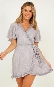 Deep V-Neck Hight Waist Mini Women Dress Color Blue Long Short Style Sweet Origin China Trademark N/A Season Summer Occasion Daily - XH Textiles Ltd. - China