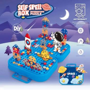 Children Creative Building Blocks Disassembly Changes Screw Tool Box Space Puzzle Game - Shantou Tombo Toys Co., Ltd. - China
