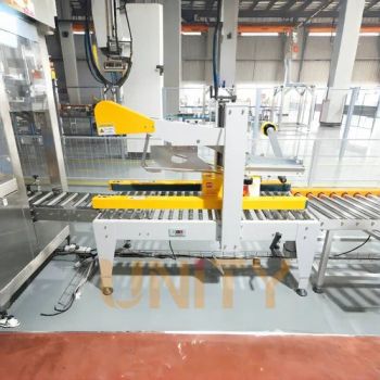Automatic Case Erector and Packer for Food and Beverages Factory Yes Origin China Packaging Box Customize Yes Speed - SHANDONG UNITY ROBOTICS CO., LTD. - China
