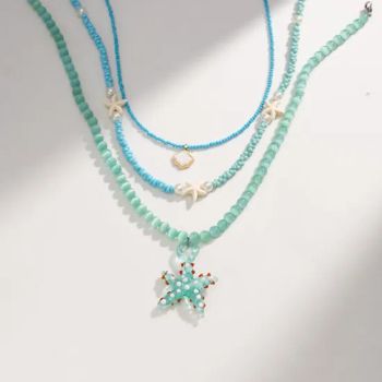 Colorful Handmade Beaded Necklaces for Women with Starfish and Shell Charms - Taiyuan Jinshenghe Trading Co., Ltd. - China
