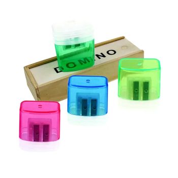 Wholesale Creative Plastic Double Hole Manual Pencil Sharpener for School - Ningbo Becol Stationery & Gifts Co., Ltd. - China