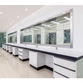 Standard Chemical Resistant Steel Lab Furniture Lab Bench with Mounted Top Cabinets - Chengdu Ample Import and Export Co., Ltd. - China