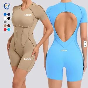 Women Yoga Romper Workout Open Back Tank Top Jumpsuits Fitness Gym Wear Clothes - Xiamen Morphy Technology Co., Ltd. - China
