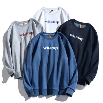 Popular Unisex 100% Cotton Sweatshirts Costom Logo Hoodies Crewneck Sweatshirt - NANCHANG LANGMAI CLOTHING CO., LTD. - China