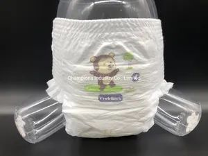 Disposable Super Soft Back Sheet Baby Diaper Pant MOQ 250000PCS Size S, M, L, XL HS Code 9619001100 Material Non-Woven Trademark - Champions Industry Co., Limited - China