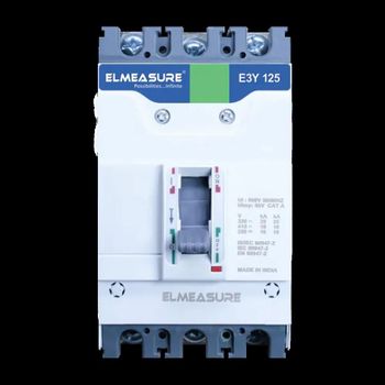 3 Pole Elmeasure E3Y 125 Molded Case Circuit Breaker Voltage 415V Frequency 60Hz Brand Elmeasure IP Protection IP 40 No. of Poles 3 - Dilli'S Energy Services - India