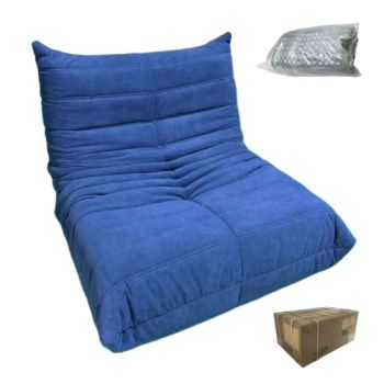 Wankai Wholesale New Compression Furniture modern Living Room Sofas Home Hotel Office Blue Corduroy Compressed Lazy Togo-Sofa Single Sofa - Guangzhou Wankai Furniture Co., Ltd. - China