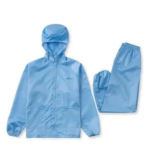 Leenol Cleanroom Clothing Strip Grid Anti -Static Clothes Safety Clothing ESD blue Work Jacket - Shanghai Leenol Industrial Co., Ltd. - China