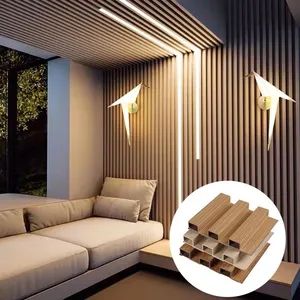 Wood Plastic PVC Wall Panel WPC PVC Cladding Boards Interior Exterior Fluted Wall Panels WPC Wall Panel - Haining Chenyu Import & Export Co., Ltd - China