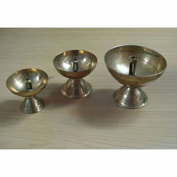Brass Kuber Diya (1 Wick) Weight 70 gm Style Antique Material Brass Type Kuber Diya Diya Shape Round Occasion Festivals Finish Type - J K Handicrafts - India