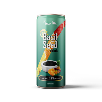 320ml Interfresh Basil Seed Drink Cocktail flavour Shelf Life 24 Month Packaging Aluminum Can Place of Origin Viet Nam Storage Type Keep Dry In - INTERFRESH FOOD AND BEVERAGE COMPANY LIMITED - Vietnam