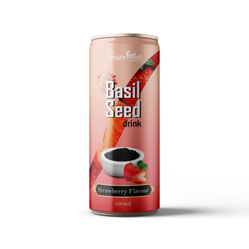320ml Interfresh Basil Seed Drink Strawberry flavour Shelf Life 24 Month Packaging Aluminum Can Place of Origin Viet - INTERFRESH FOOD AND BEVERAGE COMPANY LIMITED - Vietnam