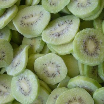 IQF Frozen Kiwi Fruit Frozen Sliced Kiwi Style Slice Color Green Taste Sweet Processing IQF Origin Shandong, China Trademark Ruiqiu or - Ruiqiu Foods Co., Ltd. - China