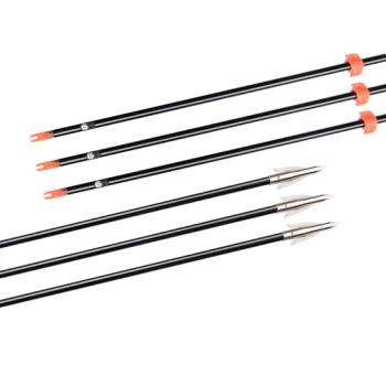 Dia. 5/16 Inch, Len32inch Black/Orange Fiberglass Bowfishing Hunting Arrows with Steel Removable Double Blades Screw in Broadhead Point and Slide Block & Stop - Ningbo Hyuan Power Industry Co., Ltd. - China