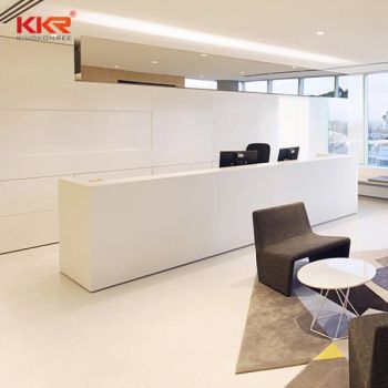 Stone Desk Office Kkr Solid Surface Desk for Shopping Mall Commercial Building Reception Desk - Kingkonree International China Surface Industrial Co., Ltd. - China