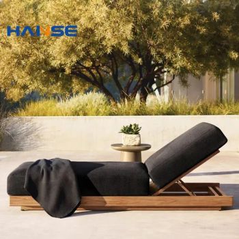 Beach Garden Sun Lounger Pool Lounge Bed Wooden Sun Beds Beach Lounger Chaise Lounge - Foshan Hanse Industrial Co., Ltd. - China