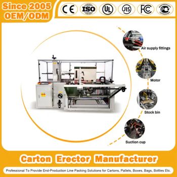 China Cartons Erector Manufacturer Bottom Sealer Molding/Opening/Forming/Erecting Machine Box Former Carton Erector for Food Express Industry - Elite Machinery Group Co., Ltd - China