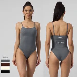 Wholesale One Piece High Quality Body Shaper Lingerie with Thong Rompe U-Neck Sleeveless Thong Bodysuits for Women, Sexy Seamless Camisole Top Under Dress - DONGGUAN TIANCHEN GARMENT TECHNOLOGY CO., LTD. - China