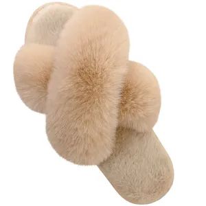 Open Toe Fluffy Home Shoes Comfy Slippers - Skylark Network Co.,Ltd. - China