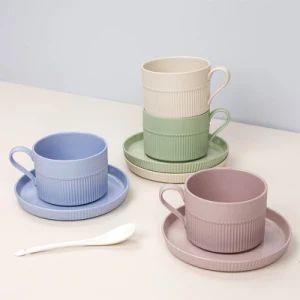European Ceramic Tea Cups & Saucer Set Color Ceramic Coffee Cup and Saucer - Shanxi Midas Industrial Co., Ltd. - China