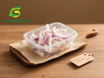 sell IQF red onion strips/ Frozen onion strips china factory price guohai frozen fruits and vegetables - shandong guohai food co.,ltd. - China