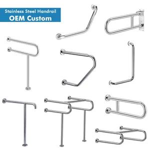Factory Custom Grab Bar Stainless Steel Brushed Mirror Grab Bar Bathroom Safety Bar for The Disabled Old Pregnant - Ablinox (Guangdong) Precision Metal Technology Co., Ltd. - China