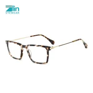 Stock Foldable Adjustable Acetate Frame Rectangle Shape Optical Eyeglass Frames - Wenzhou Zlin Eyewear Co., Ltd - China
