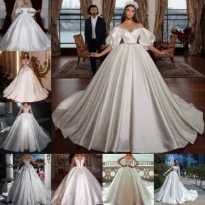 Princess Satin Bridal Dresses Sleeves Wedding Ball Gowns L38 Colour Ivory Model NO. L38 Embellishment Lace Origin Suzhou - Suzhou Leader Apparel Co., Ltd. - China