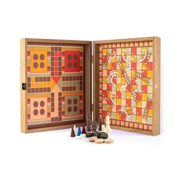 Wholesale Wooden 2 in 1 Foldable Magnetic Ludo Snakes and Ladders Travel Game - NATRUAL XIAMEN INDUSTRIAL LTD - China