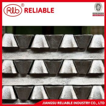 Aluminum Alloy Ingot/Aluminum Master Alloys Al-Ti10% Alloy Origin China Model NO. AlTi10% Trademark Reliable Specification - JIANGSU RELIABLE INDUSTRY CO., LTD. - China