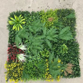 Grass Wall Panels with Flowers with UV Protection Artificial Milan Plant Wall for Privacy Fence - Langfang Peyton Trading Co., Ltd. - China