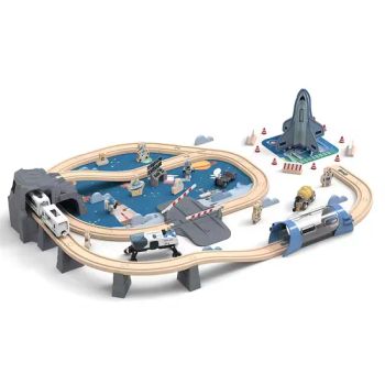 Smooth Eco-Friendly Wooden Toy Train Electric Railway Set Children Ladder Car Toys Vehicle Slot Track Toys - Ningbo V. K. Industry and Trading Co., Ltd. - China