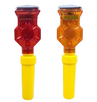 Solar Traffic Light Red Amber LED Barricade Flasher Light / Amber Road Cone Solar Barricade Lighting for Safety Warning Flasher Light - Xiamen Bright Import and Export Co., Ltd. - China