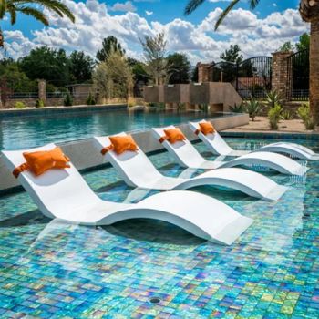 Glass Fiber Reinforced Plastics Swimming Pool Sun Lounger Chair Outdoor Sun Loungers Beach Bed - Foshan Hanse Industrial Co., Ltd. - China