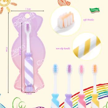 Candy Shaped Handle Colorful Children Toothbrush Soft Bristles Cute Kids Tooth Brushes - Coral Healthcare Products Manufacturer Co., Ltd. - China