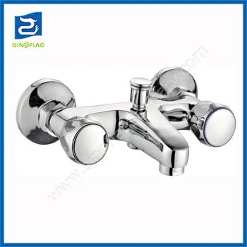 Zinc Double Handle Bathtub Mixer Shower Faucets Type Hand Origin China HS Code 8481809000 Structure Double Hole Model NO. - Ningbo Sinoflag International Trading Co., Ltd. - China