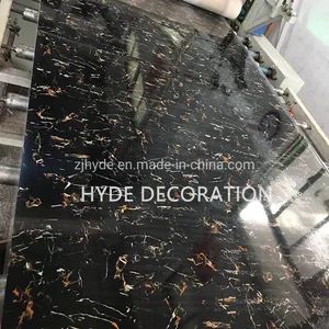 High Glossy UV Coating Board Plastic PVC Marble Sheet Panel for Hall Background - Zhejiang Dingcheng New Material Technology Co., Ltd. - China