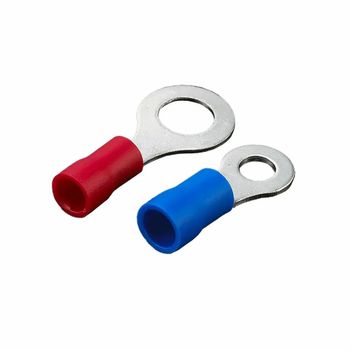 Copper Ring Terminals - Insulated, 0.5 Sqmm, M3 Stud size M3 Color code Red Material Copper Cable size 0.5 sqmm Insulation material - Aew Precision India Private Limited - India