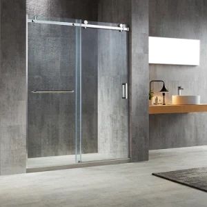 Bathroom Shower Custom Tempered Glass Shower Screen Brass Rollers - Hangzhou Snuofan Industrial Co., Ltd. - China