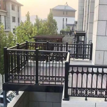 16.Customized Metal Aluminum Balcony Aluminium Alloy Balustrade Banister Handrail Balcony Stair Railing Garden Commercial Security Fence Picket Safety Guardrail - Chengdu Shufeng Doors and Windows Co., Ltd. - China