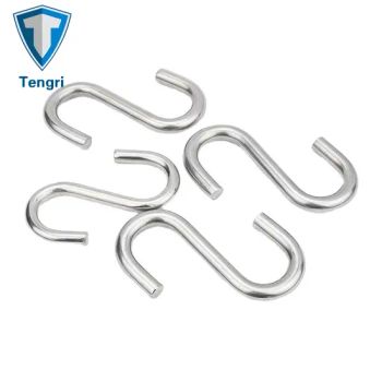 Tengri Customized 304/316 Stainless Steel S Shape Hook with Various Sizes Hanging Hooks for Hammock S Hook - SHANGHAI TENGRI METAL PRODUCTS CO., LTD. - China