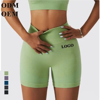 Womens Workout Biker Shorts Seamless High Waisted Tummy Control Slimming Athletic Gym Yoga Shorts - Xiamen Meiju Garment Co., Ltd. - China
