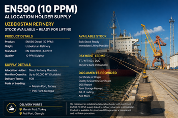 Diesel (en590) from allocation holder - Norath Global Exports - South Africa