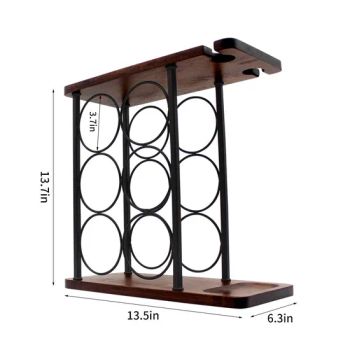 Countertop Holder Glasses Wooden Stand Tray Home Decor Kitchen Storage Wine Rack - GOOD SELLER CO., LTD - China