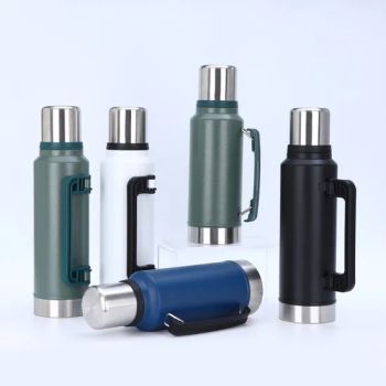 Portable Sports Vacuum Water Bottle 1000ml/1400ml Stainless Steel Insulated Vacuum Thermos Flasks Large Capacity Travel Vacuum Kettle Handle Thermos Vacuum Cup - Anhui Beauty Home Technology Co., Ltd - China