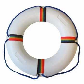 White Durable Plastic Swimming Pool Lifebuoy Rings 21 Inch, Round - Opek Water System - India